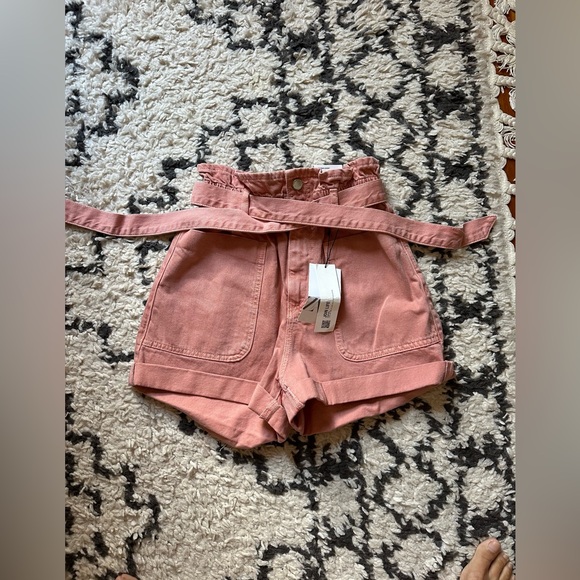 NWT ZARA BAGGY PAPERBAG SHORTS WITH BELT - Picture 13 of 13